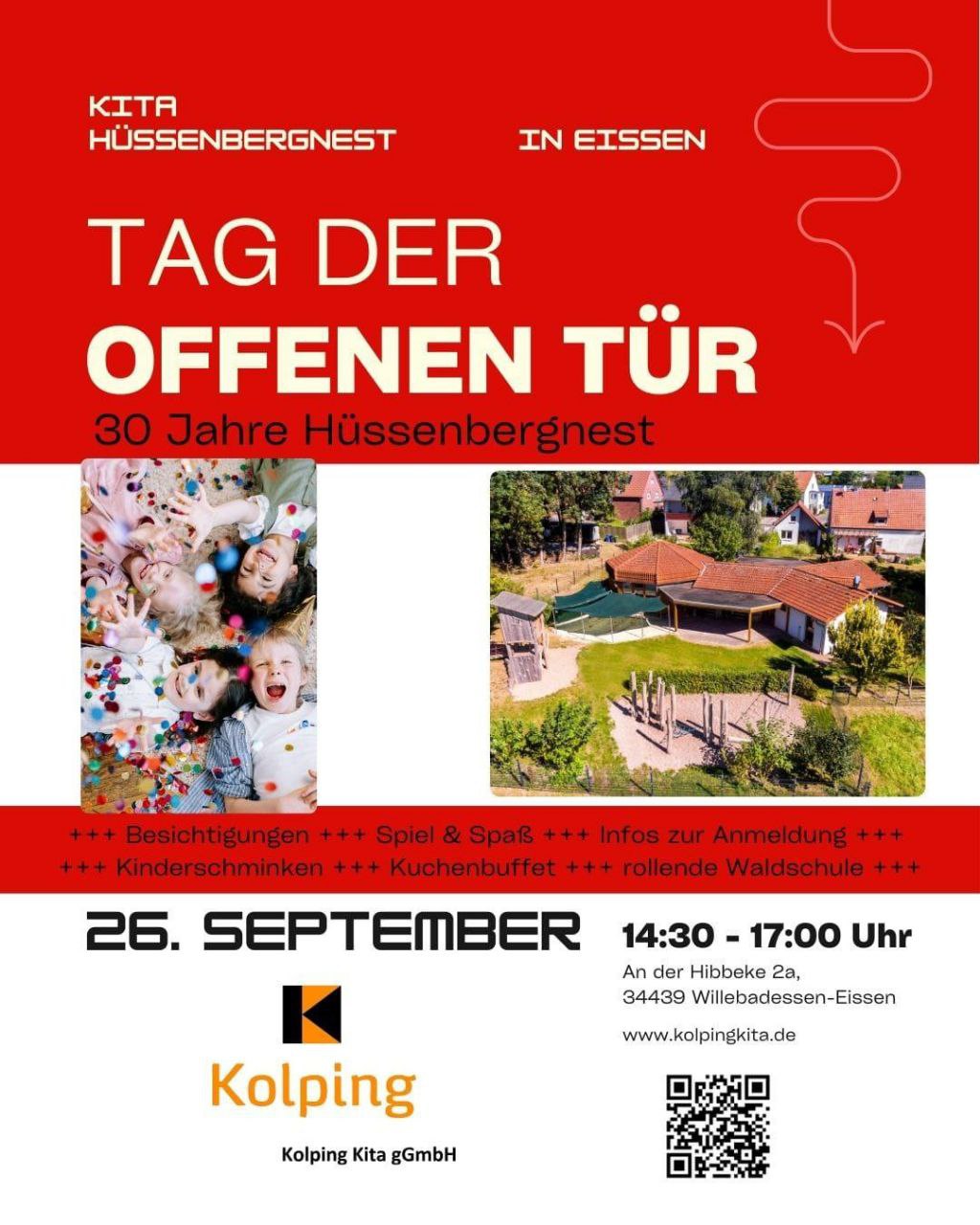 Infoblatt zum Tag der Offenen Tür im Kindergarten Hüssenbergnest