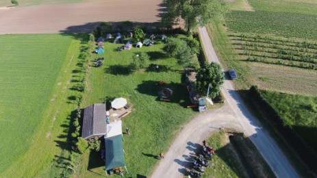 Der Motorradplatz aus der Luft