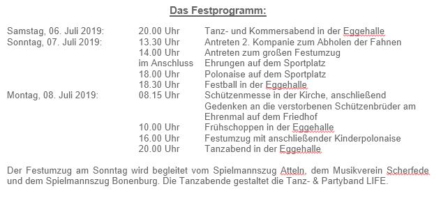 Festprogramm Bonenburg